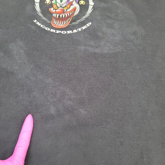 Scary Clown Shirt XL 23x27 Faded Black Hellanbach - Picture 9 of 16